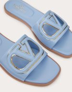 VLOGO CUT-OUT CALFSKIN SLIDE SANDAL - Image 2